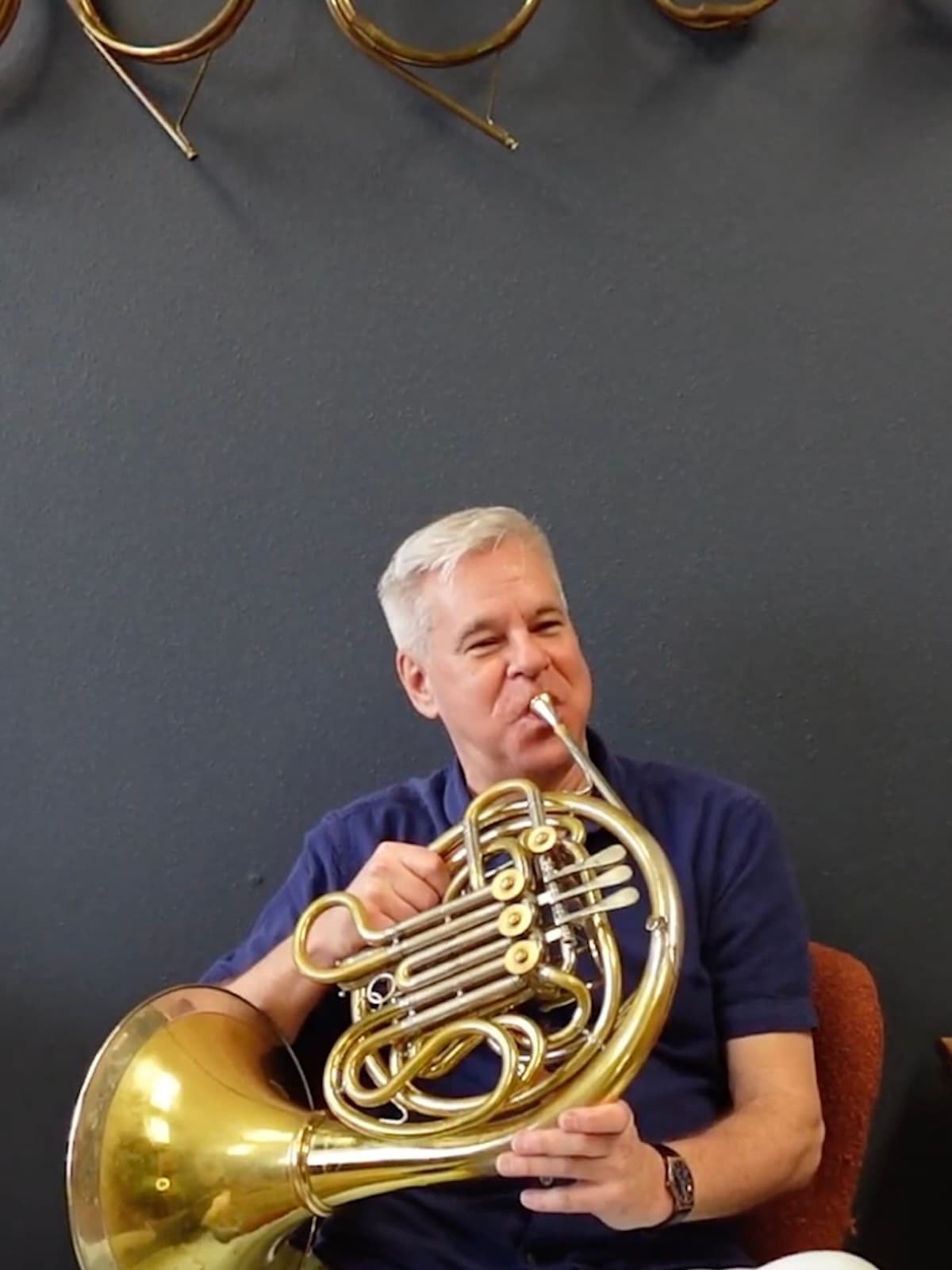 Pat Hughes about to record